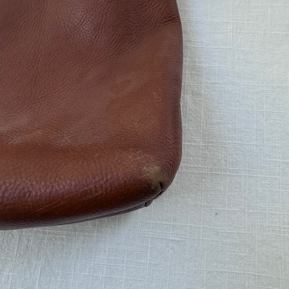 Madewell Zip Top Transport Crossbody Tote Bag English Saddle Brown Leather Small - Picture 5 of 7